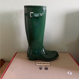 Hunter Women's Green Waterproof Boots